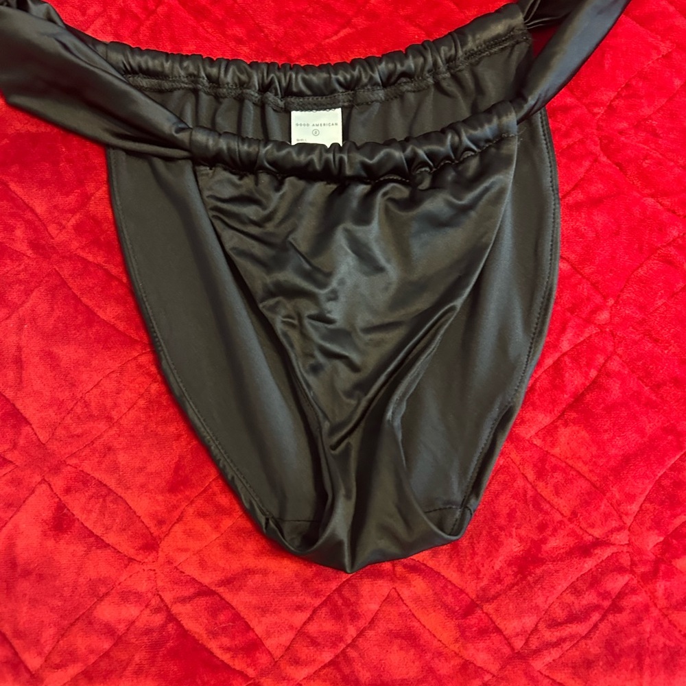 Black High-Waist Swim Brief